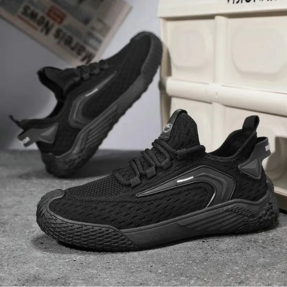 Breathable Flying Mesh Sports Shoes Casual Lightweight Lace-up Sneakers For Men