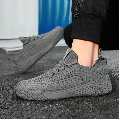 Breathable Flying Mesh Sports Shoes Casual Lightweight Lace-up Sneakers For Men