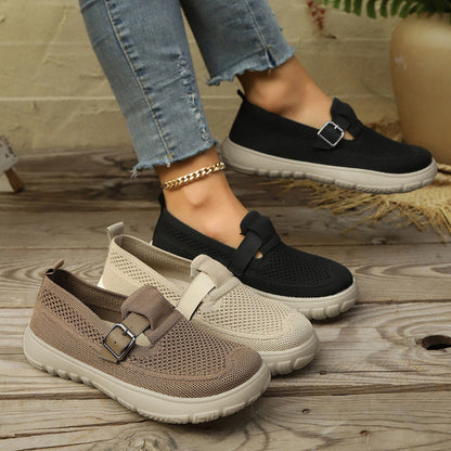 Breathable And Comfortable Sneaker Slip-on Soft Bottom Walking