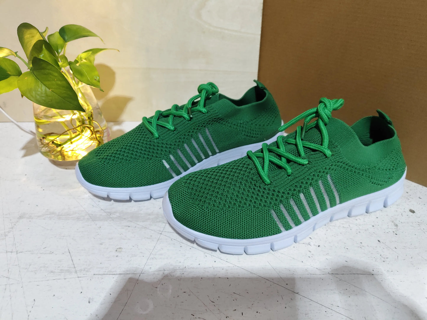 Women's Breathable Sneaker High-cut Lace-up Platform Casual Shoes