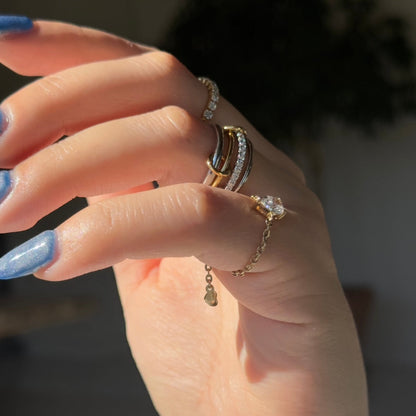 The Original Self-Love Chain Ring- Yellow Gold