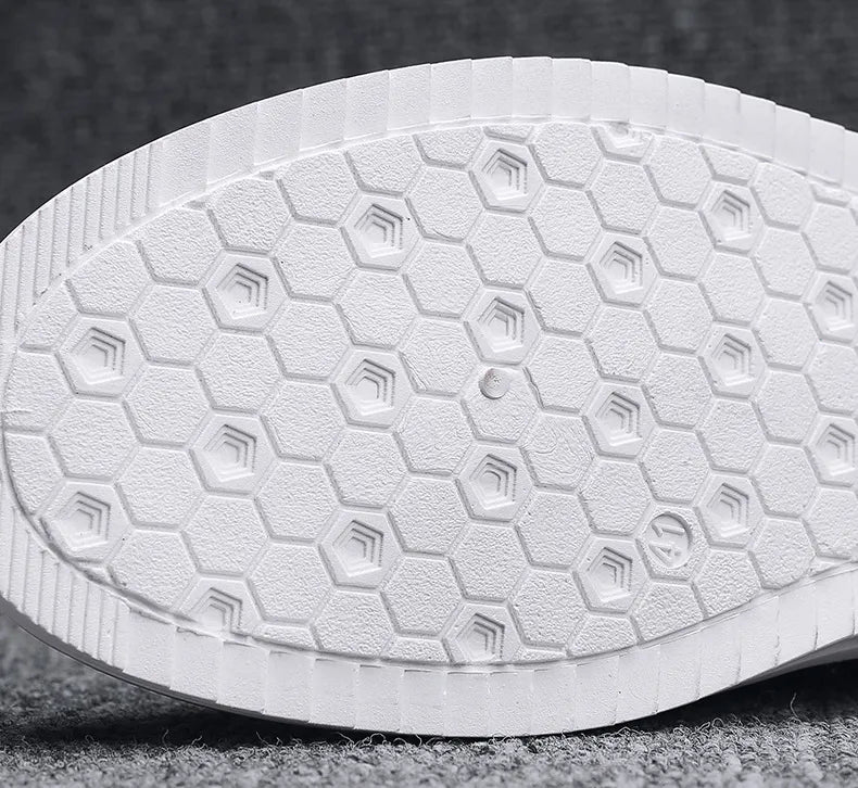 Men Sneakers Lace-up Letter Print Platform Canvas Shoes Sports