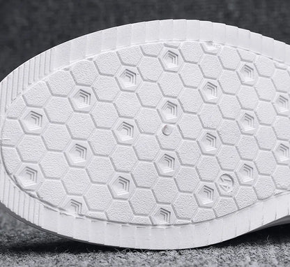 Men Sneakers Lace-up Letter Print Platform Canvas Shoes Sports